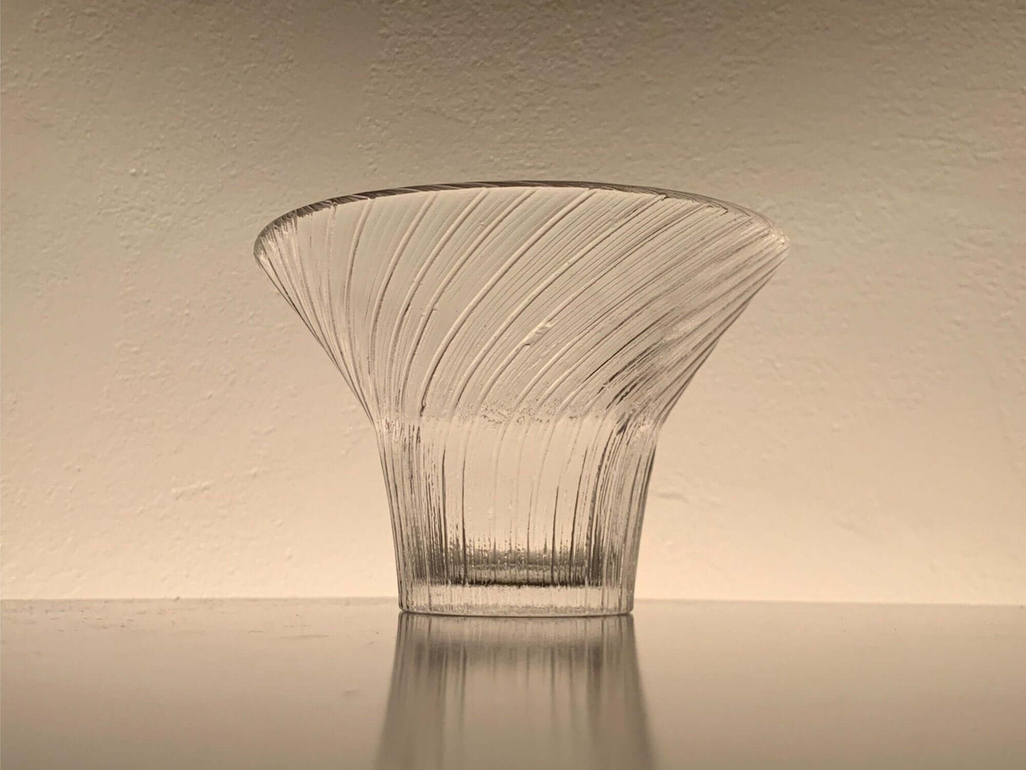 Vase and candle holder Tuisku by designer Valto Kokko, Iittala, Finland, 1980s