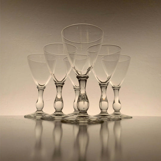 Riihimäen Lasi, Savoy Series Liquor Glasses, 1940s | Set of 6