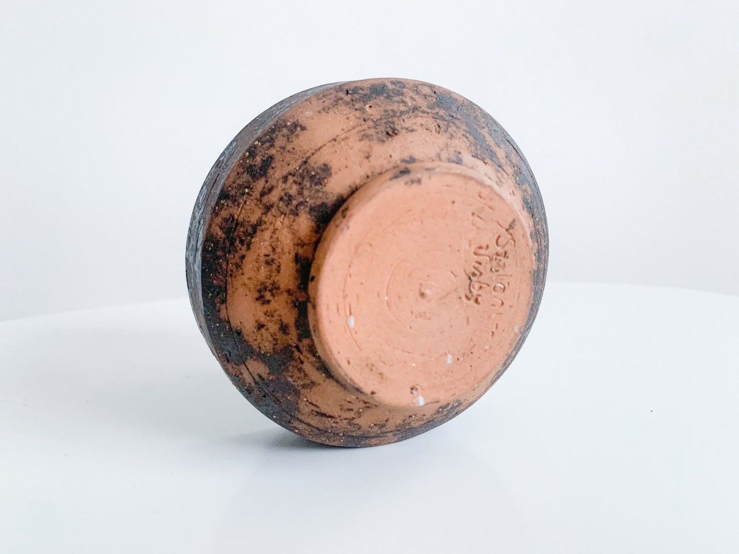 Vintage art ceramic candle holder, design Janos Szilasi, Visby Sweden 1970s