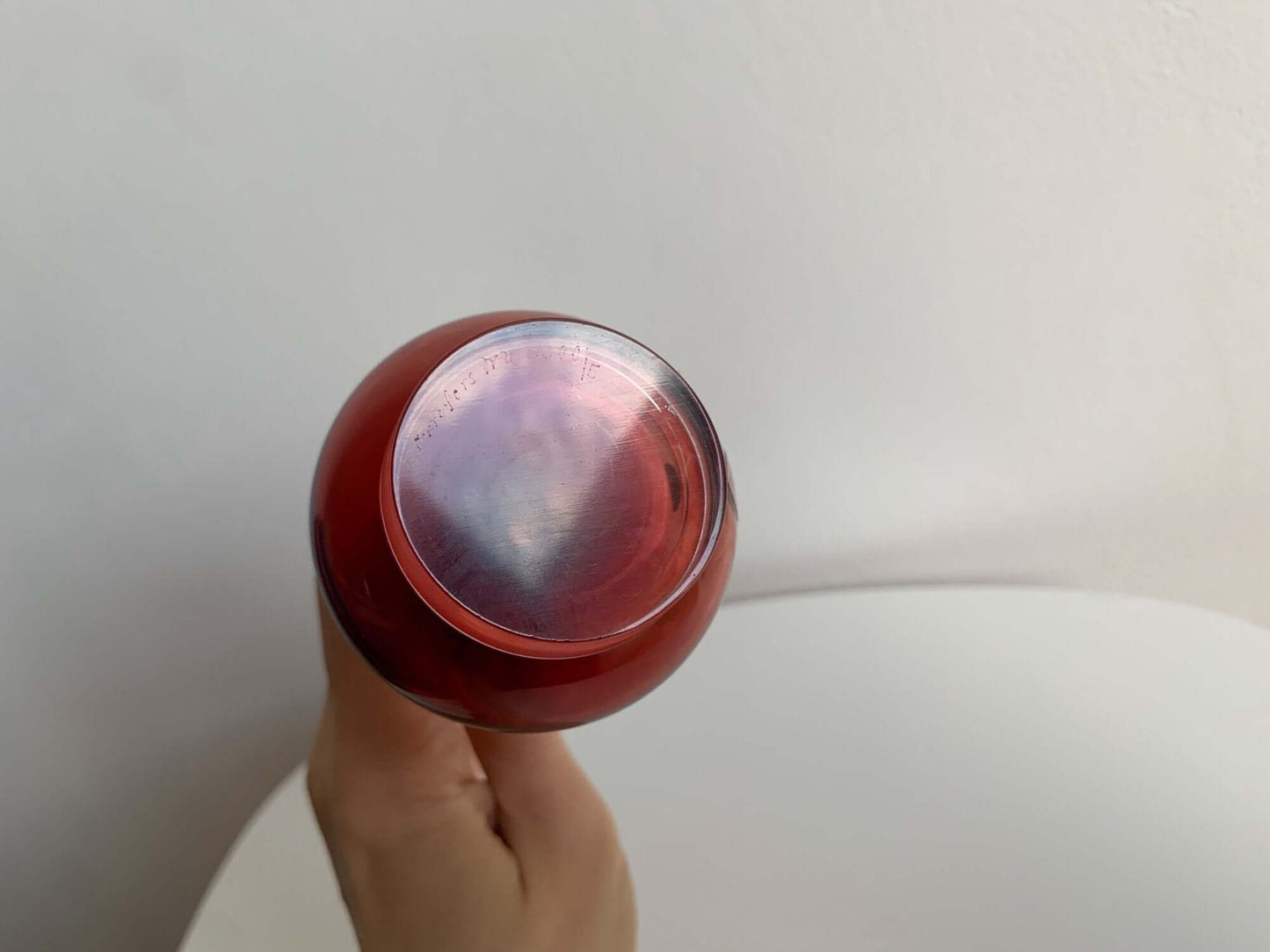 Orrefors Nils Landberg, Vase Tan-si 1950s, sfumato technique