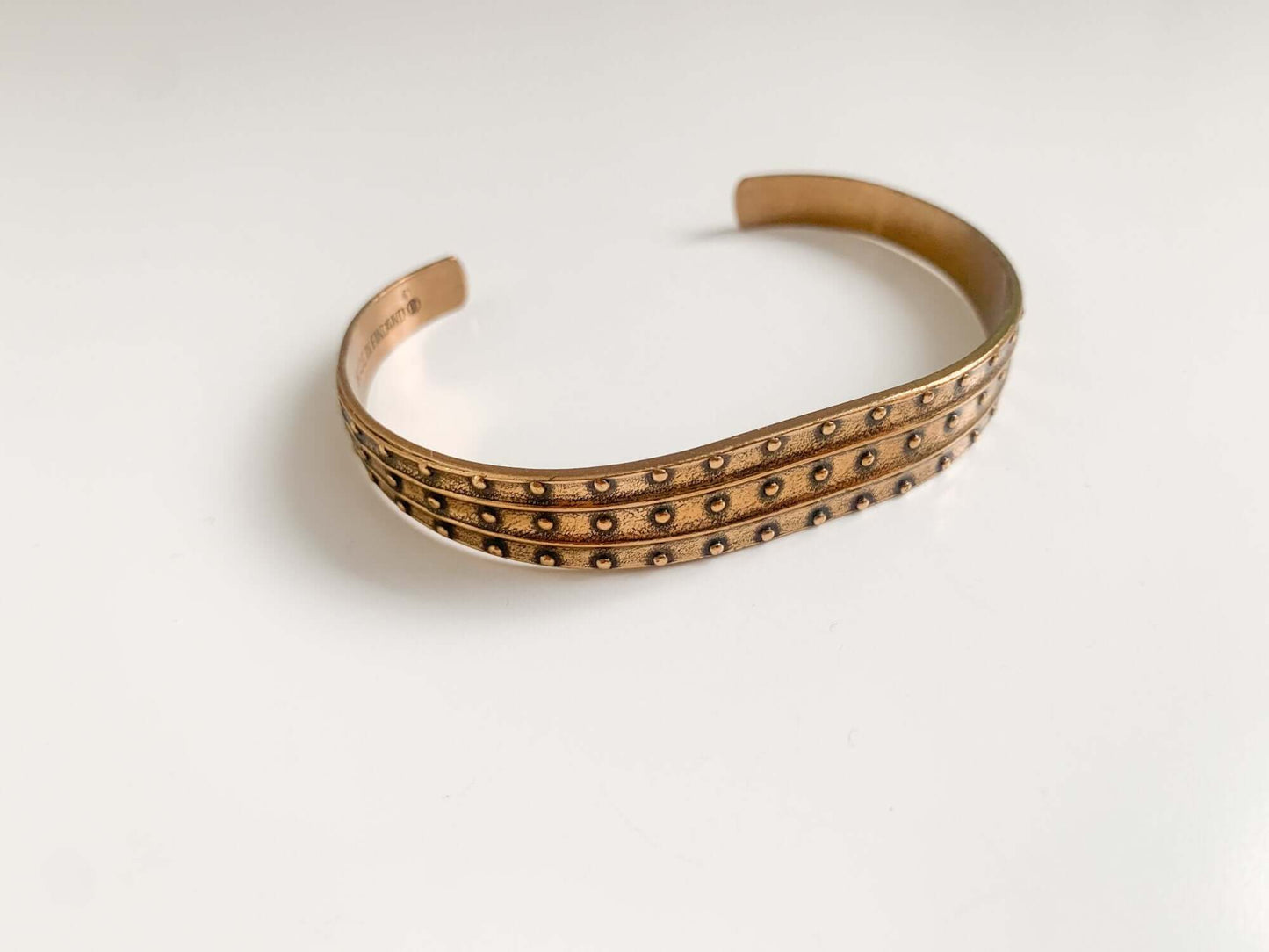 Kalevala bronze viking style bracelet minimalist chic