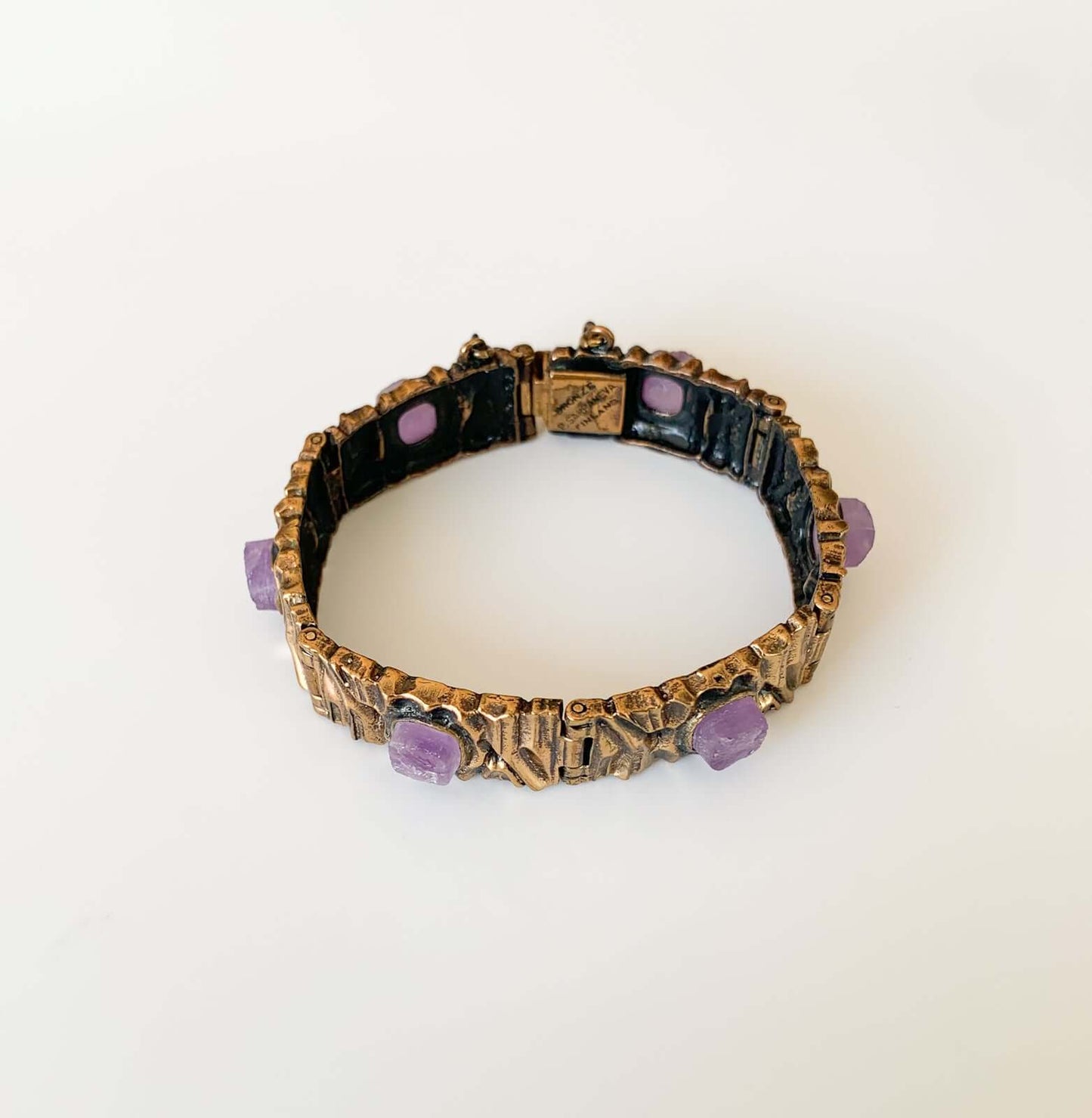 Brutalist Bronze bracelet Kelo | Pentti Sarpaneva Finland | Molna Vintage