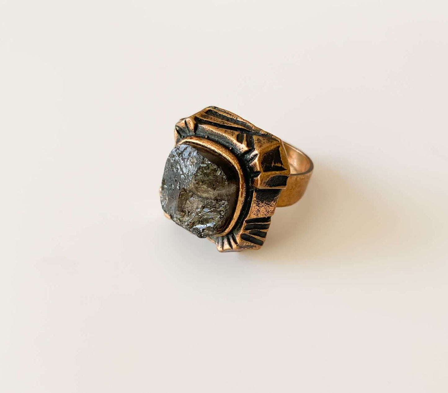 Brutalist Ring Kelo | Design Pentti Sarpaneva Finland | Molna Vintage
