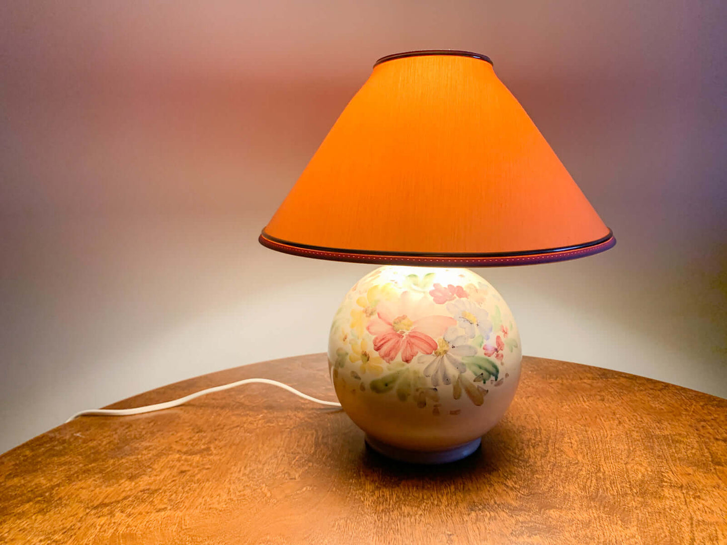 Handmade hand painted Art Deco table lamp