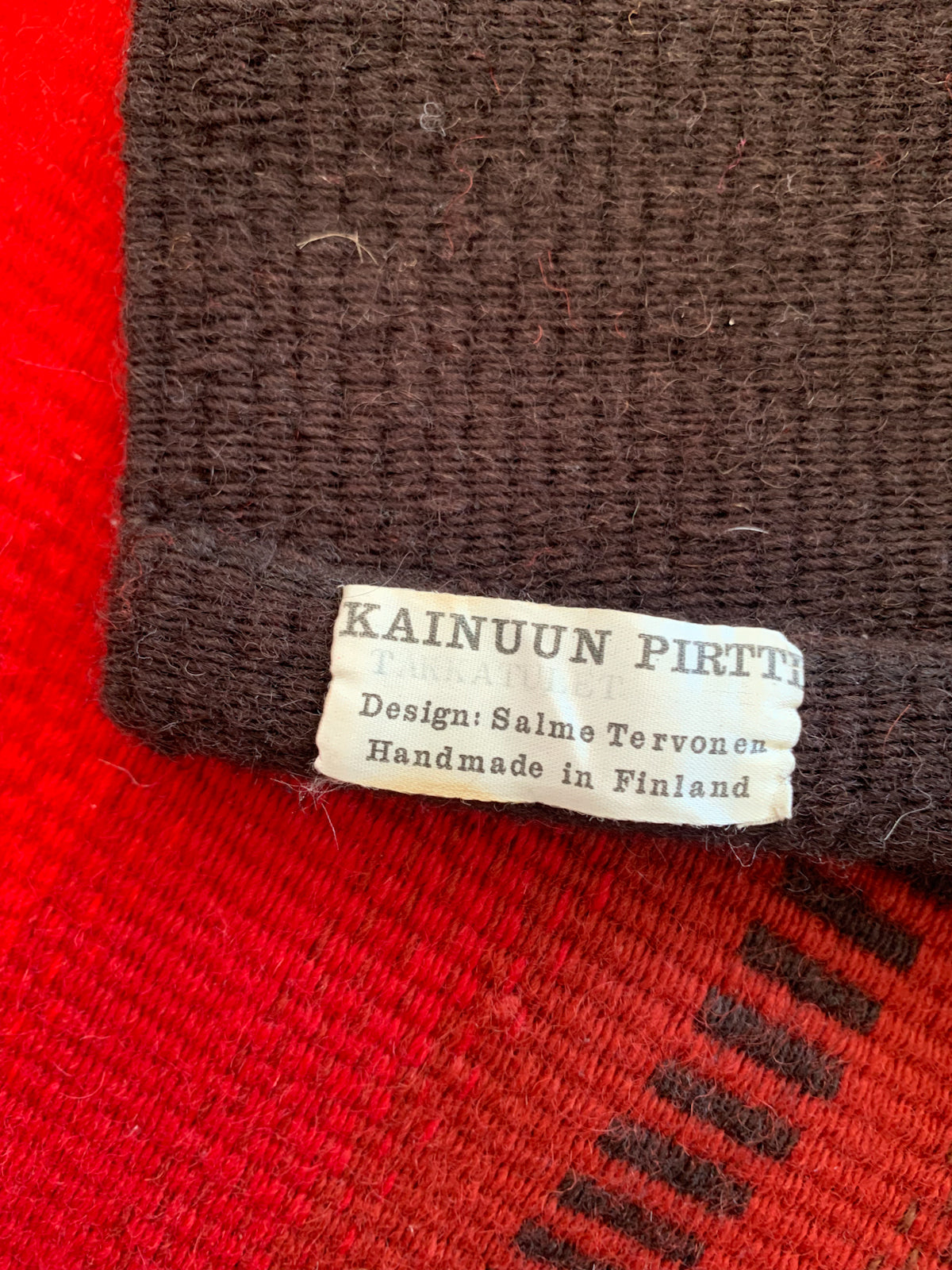 Vintage Raanu Wall Textile, Kainuun Pirtti by Salme Tervonen