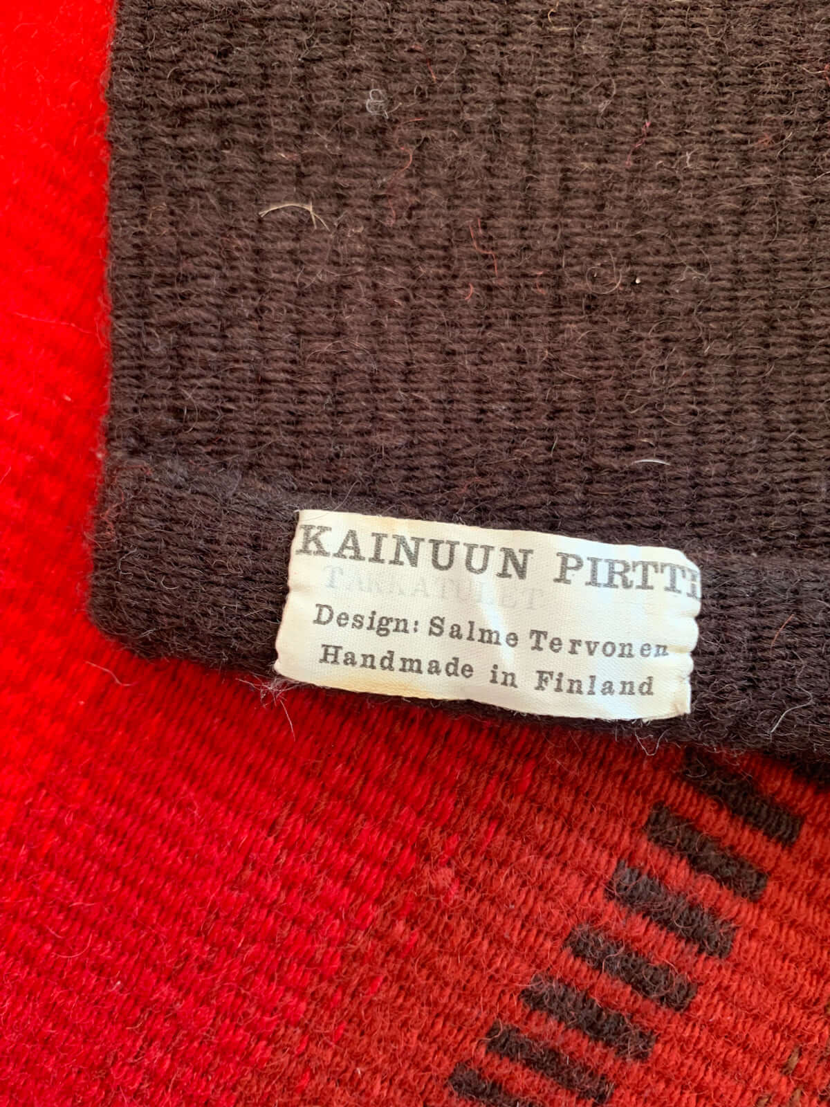 Vintage Raanu Wall Textile | Kainuun Pirtti by Salme Tervonen