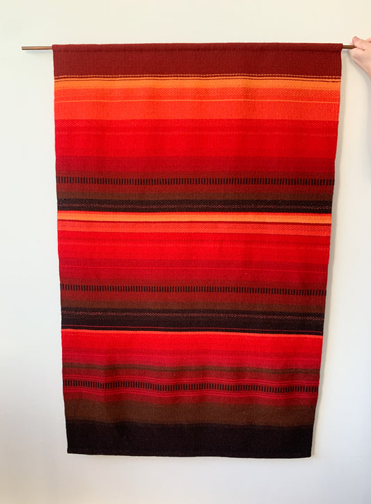 Vintage Raanu Wall Textile, Kainuun Pirtti by Salme Tervonen
