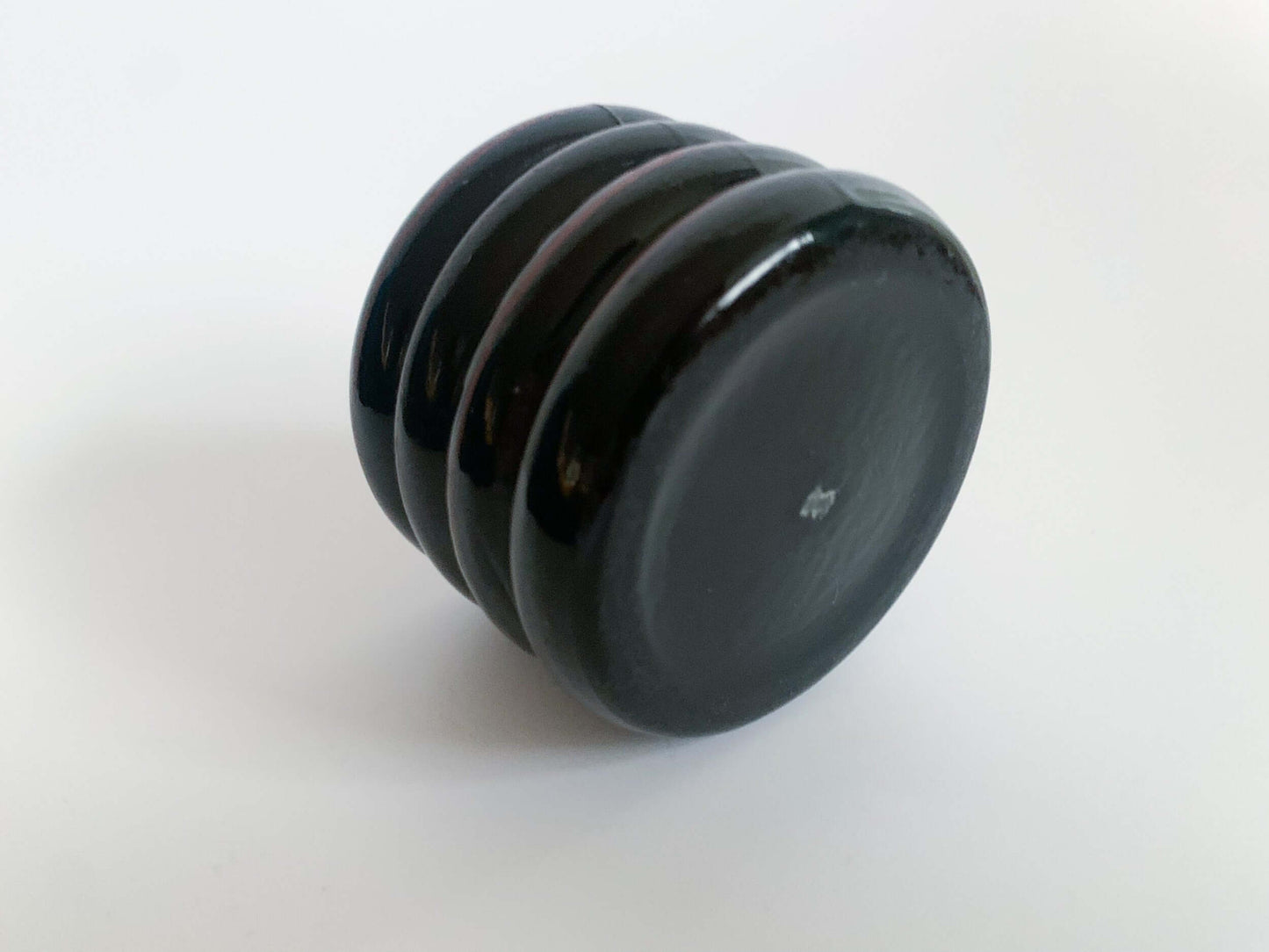 Black glass vase 1930s
