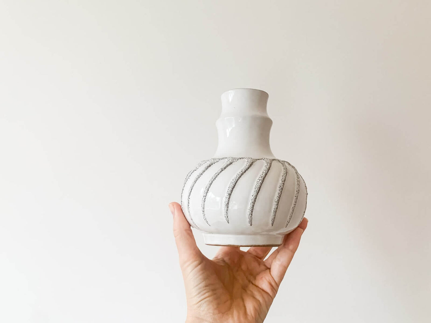 White glazed vintage decor WGP German Pottery