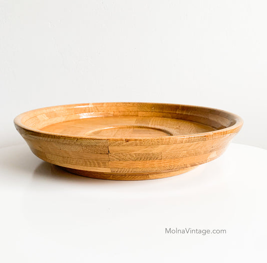 Handmade oak midcentury dish