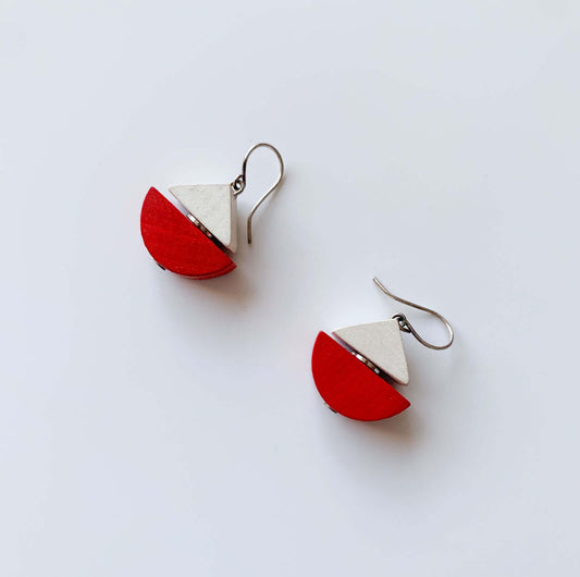 Aarikka Finland, Boats Wooden Earrings