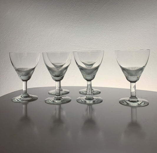Kaj Franck Nuutajarvi, Full set 6 cut Fennia glasses