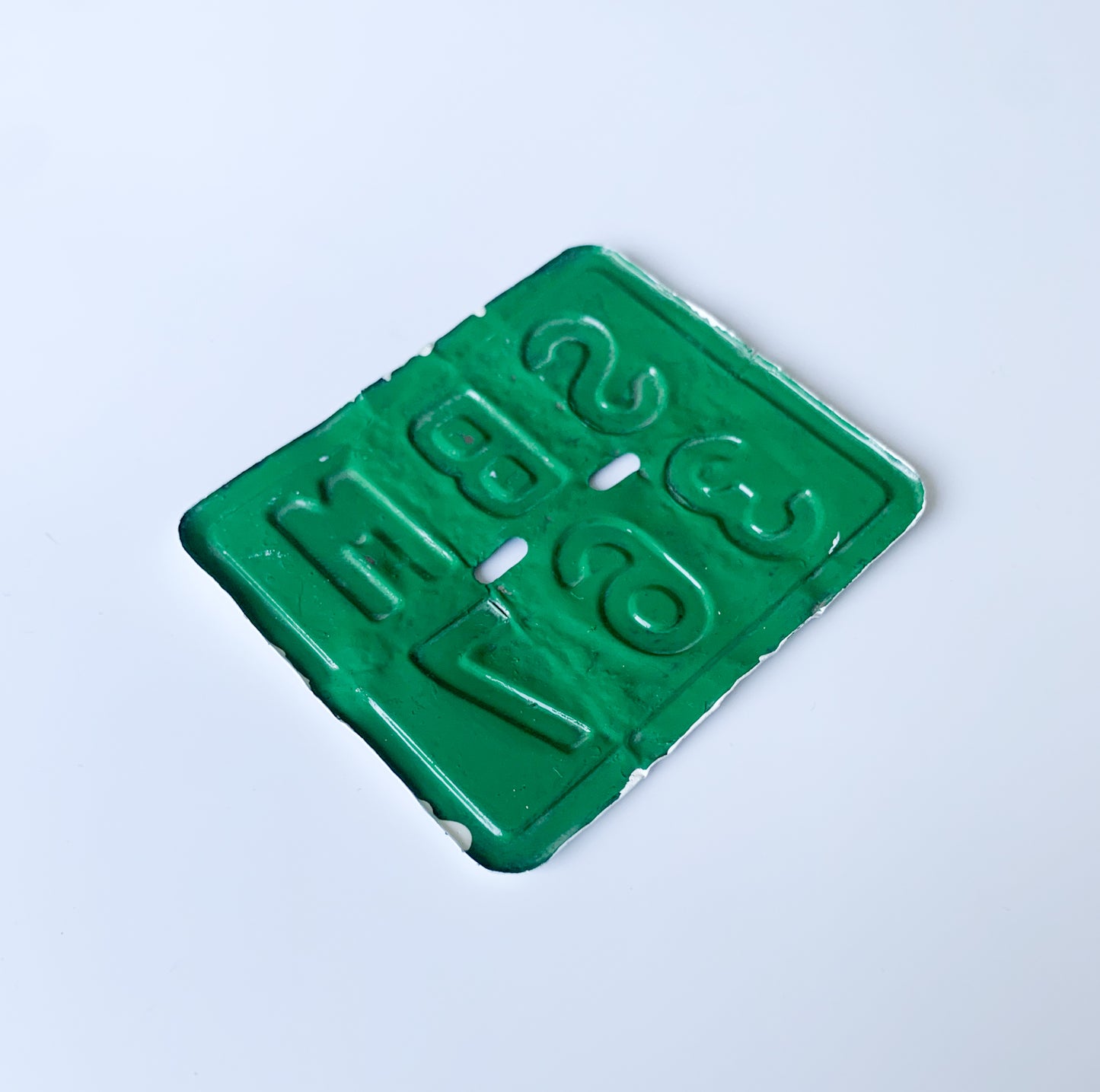 Vintage Moped License Plate, 1950s–1960s Finland