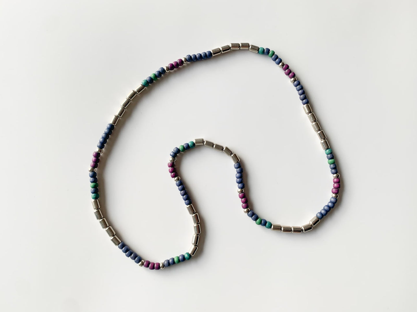 Finnish Design jewelry beaded green violet