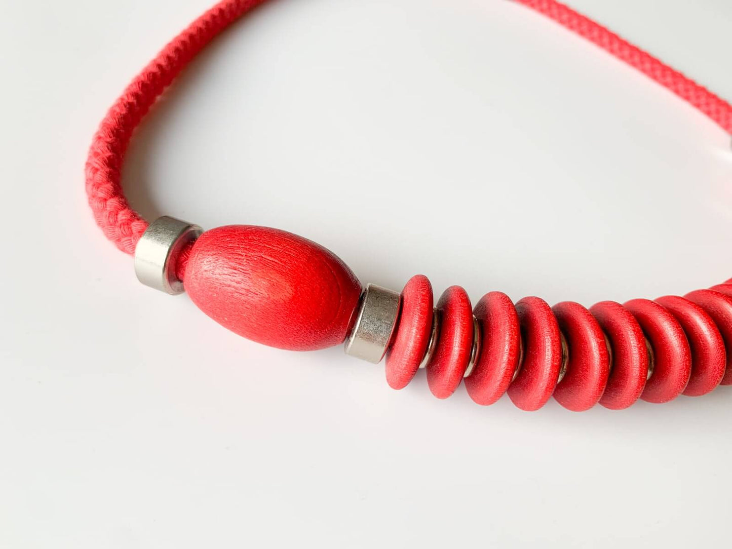 Red Wood Jewelry Made in Finland Handmade