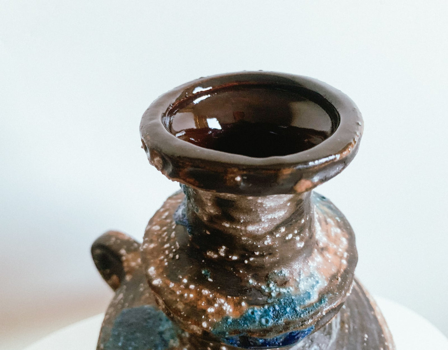 Tall ceramic vase by Carstens, Fat Lava, Germany 1970s