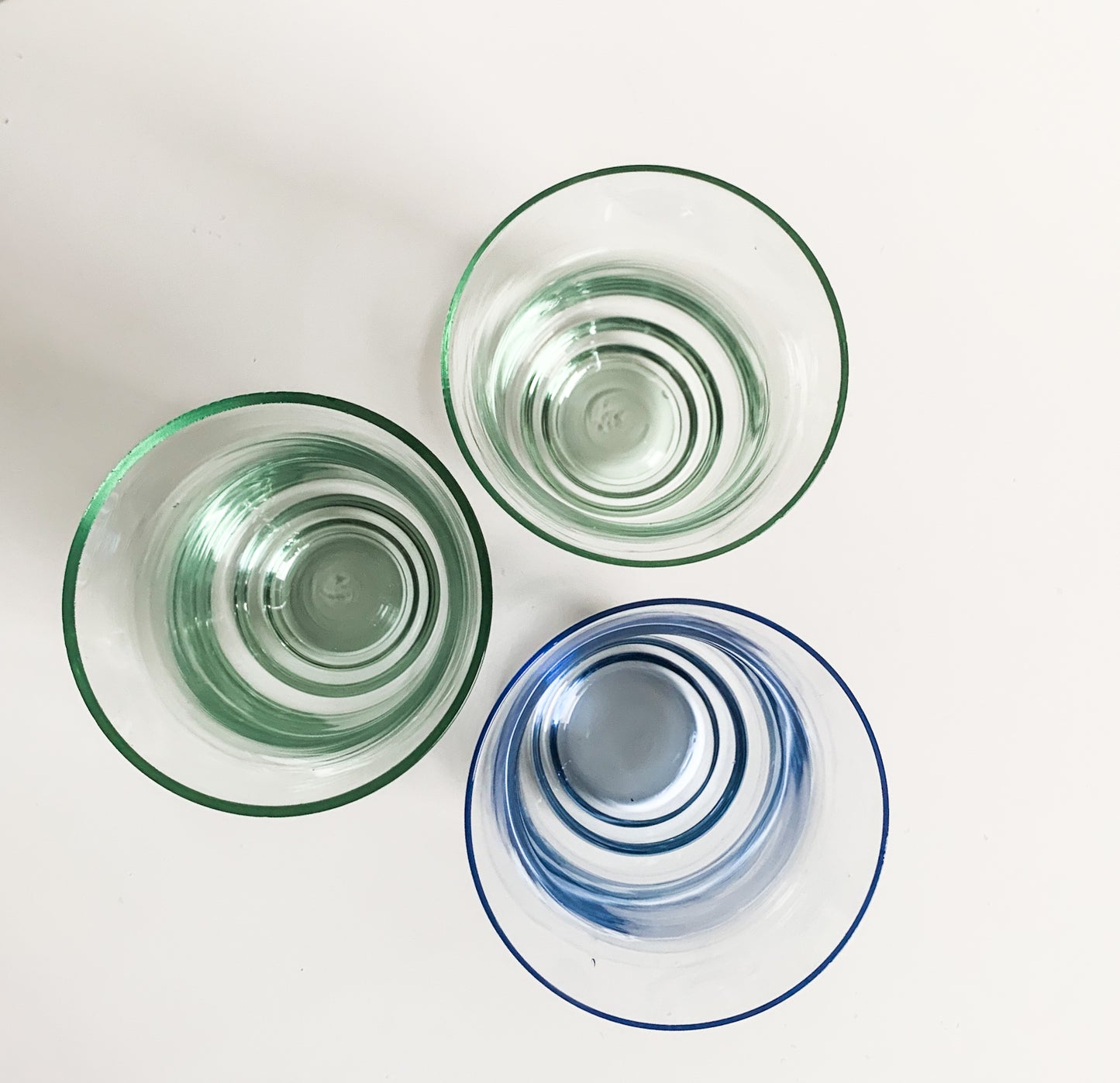Set of 3 Art deco glasses | Possibly Riihimäen lasi Finland