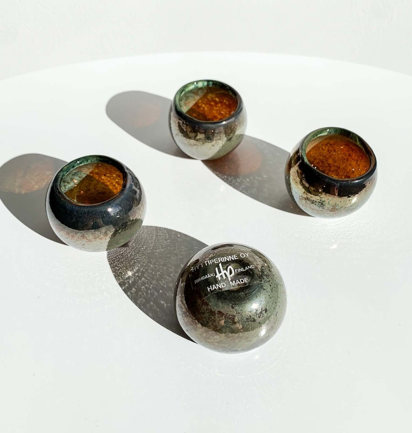 Riihimäki, Iridescent Glass Shot Glasses | Set of 4
