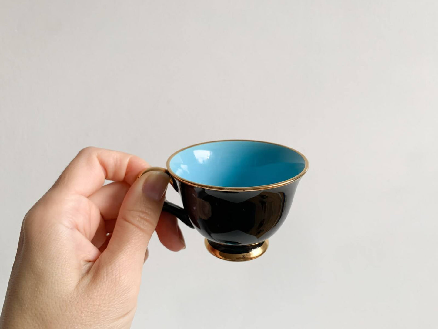Demitasse Cup Pastel Gold Norway Collectible