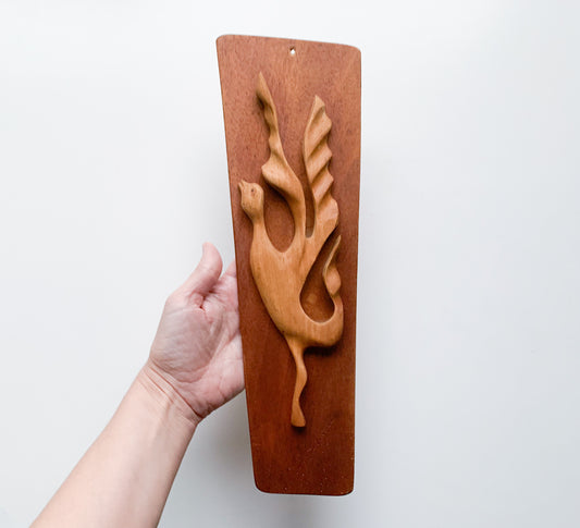 Carved wood bird wall plaque | Finland