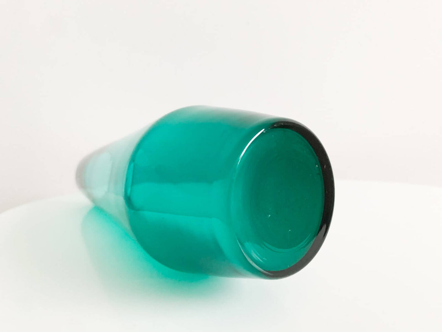 Pop Art turquoise vase, designer Sakari Pykala, Riihimaki Finland