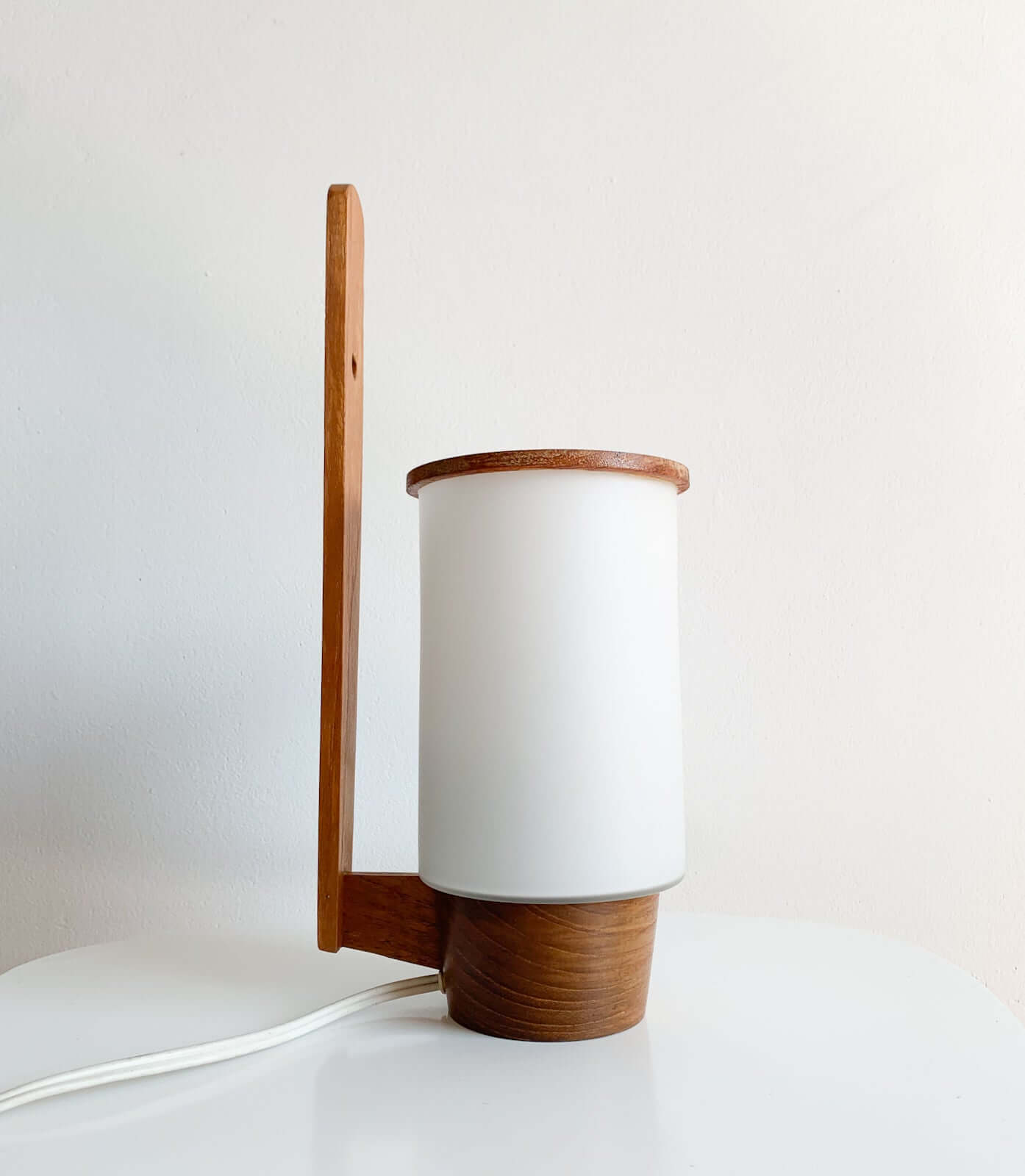 Rare Lival Oy wall teak lamp, Finland 1950s