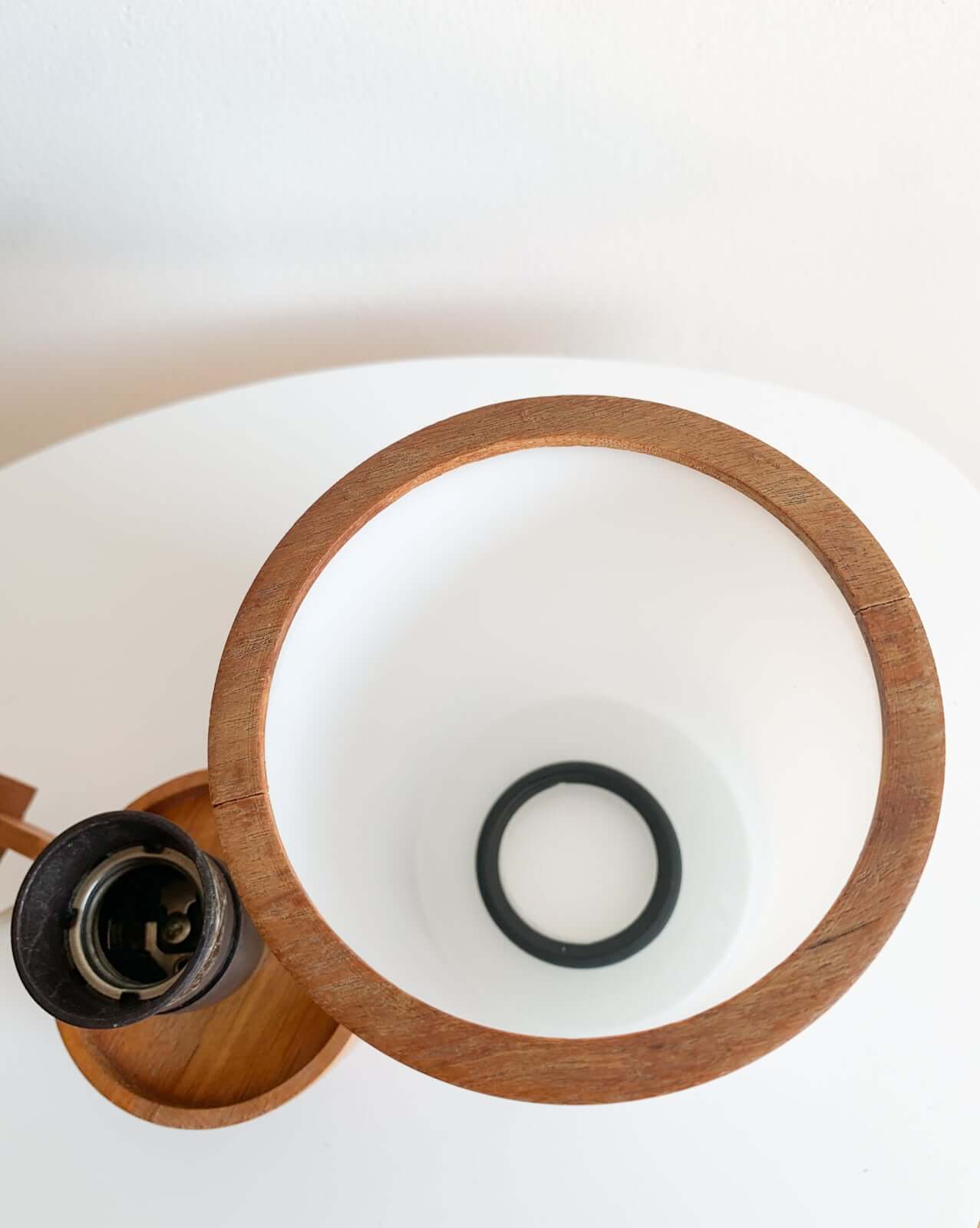 Rare Lival Oy wall teak lamp, Finland 1950s