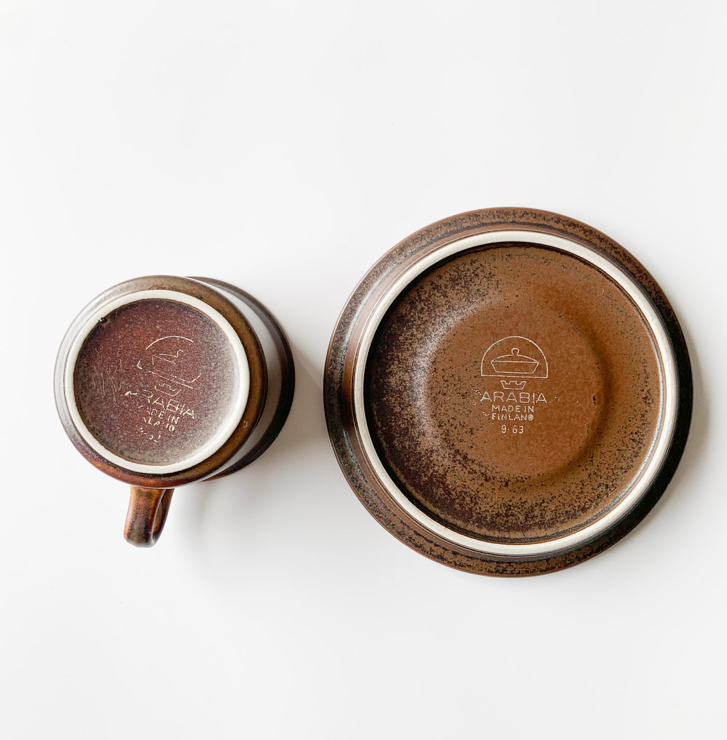 Arabia Finland | Ruska mocca coffee cup, stamped