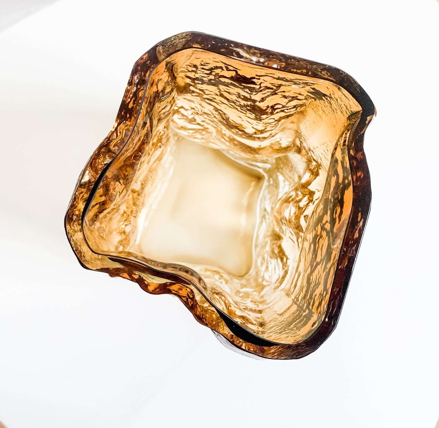 Brutalist Glass Vase Kallio by Kaj Blomqvist, Kumela