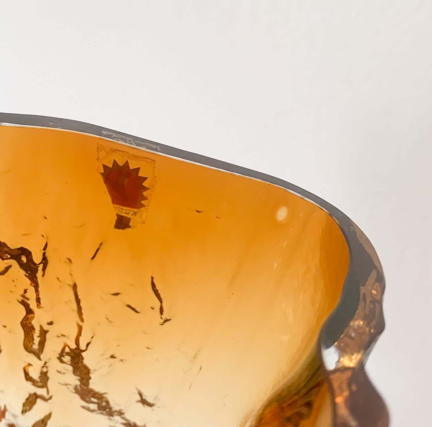 Brutalist Glass Vase Kallio by Kaj Blomqvist, Kumela