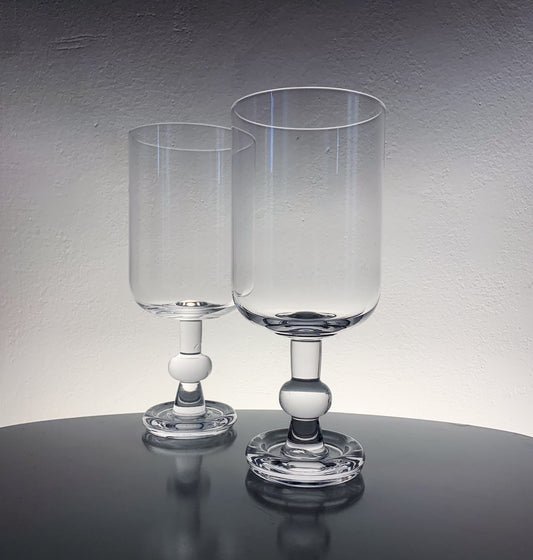 2 Large Crystal Goblets | Possible Holmegaard
