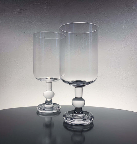 2 Large Crystal Goblets | Possible Holmegaard