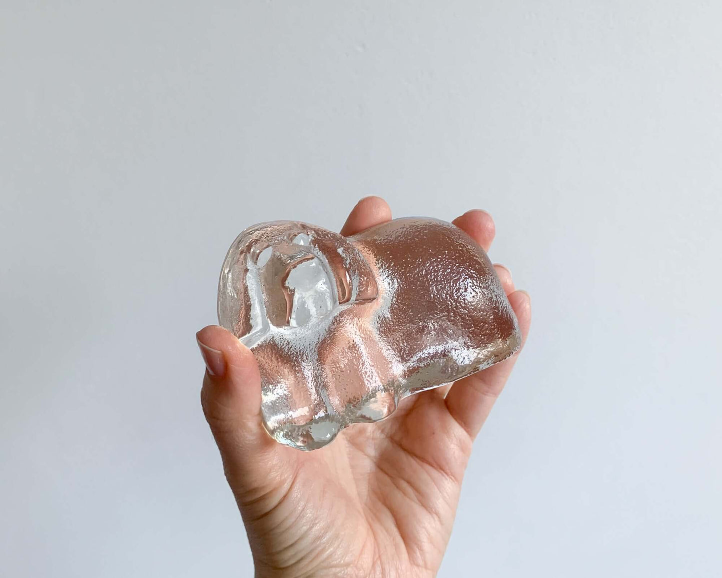 Dog art glass figurine, Muurla Finland
