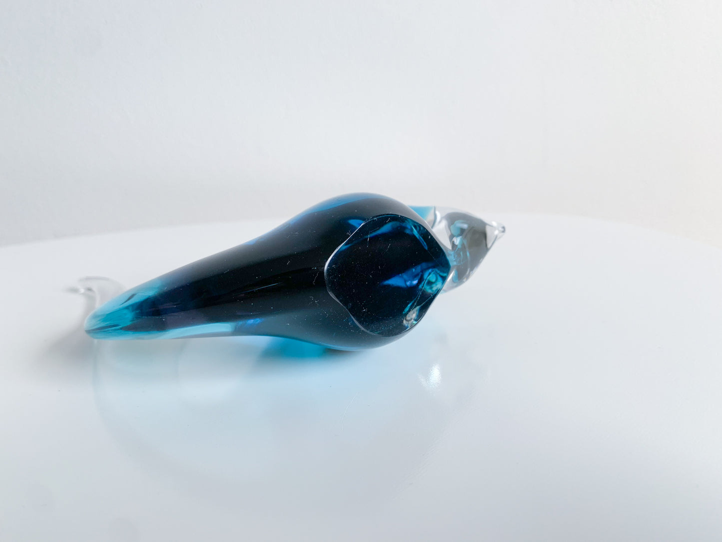 Figurine Fish in Sommerso technique, FM Konstglas, Marcolin, 1960s