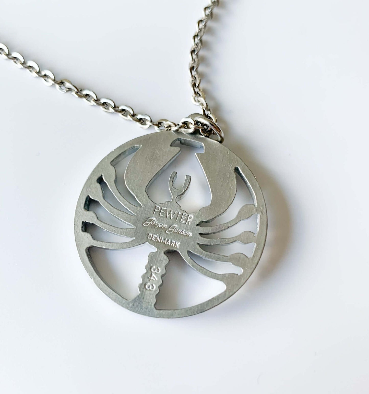 Jørgen Jensen Denmark | Pewter Cancer Pendant Necklace