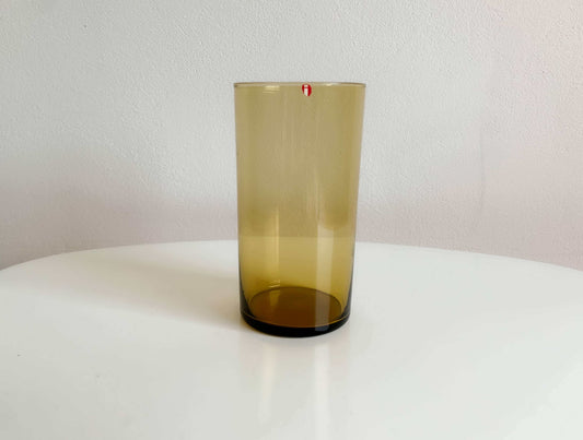 Modernist tumblers amber glass Made in Finland