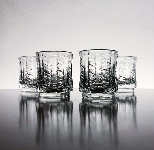Eero Rislakki Katja | Crystal shot glasses set of 4, 1970s
