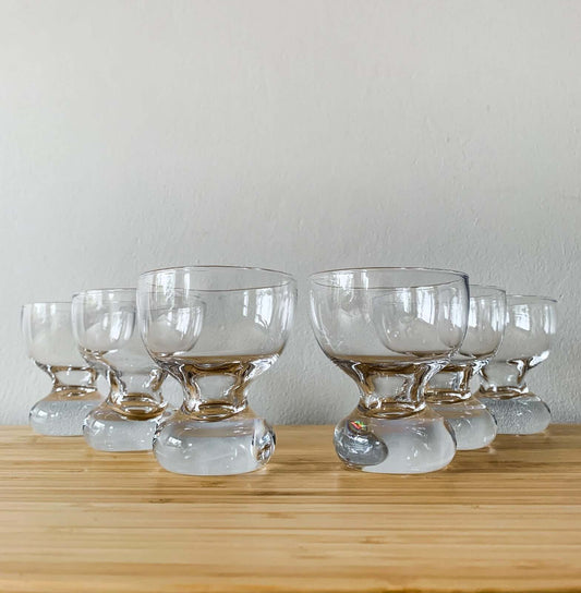 6 Riihimaen Lasi Nostalgia Glasses by Erkki Siiroinen