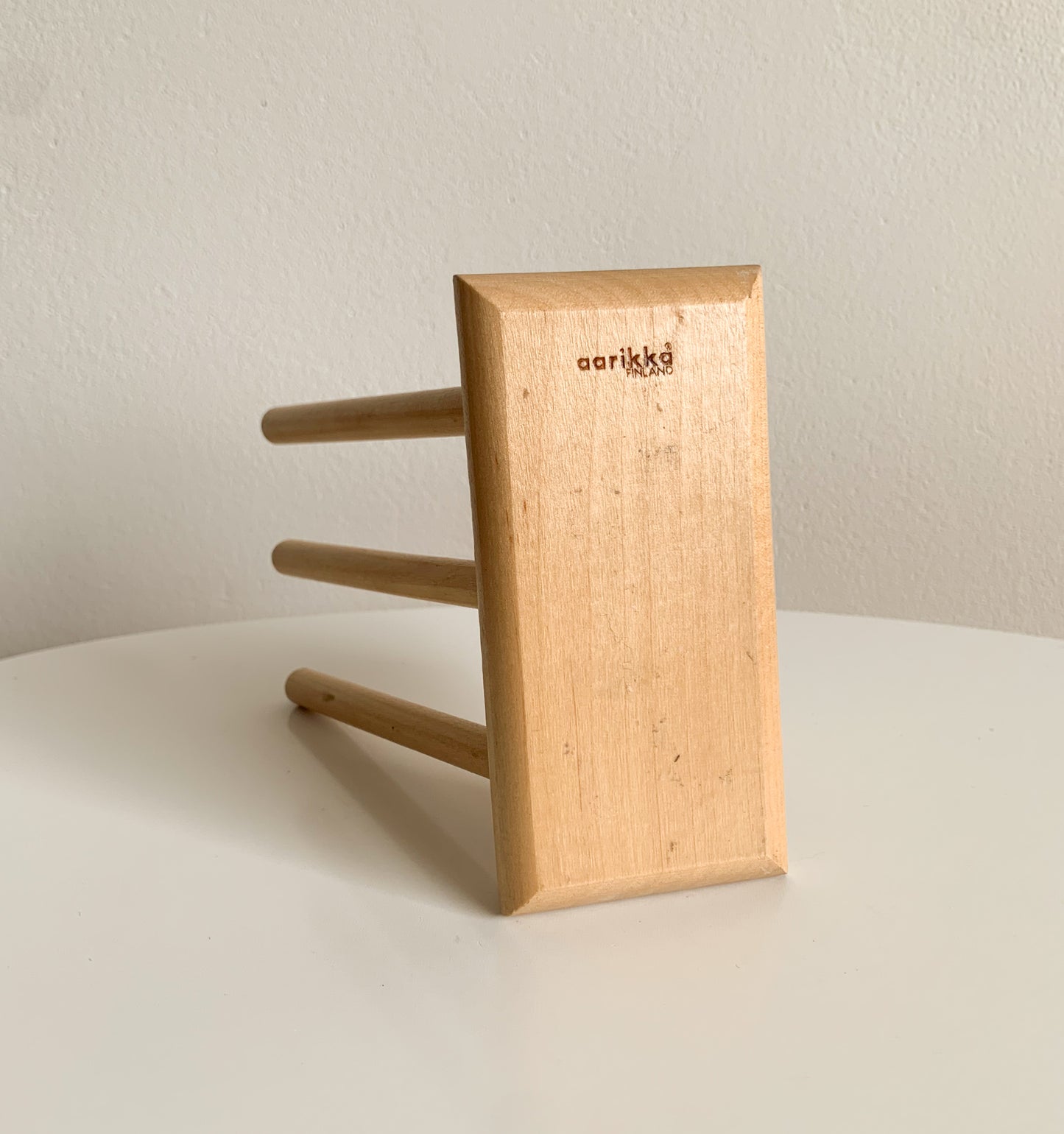 Aarikka Finland | Wooden Bird sculpture and napkin holder