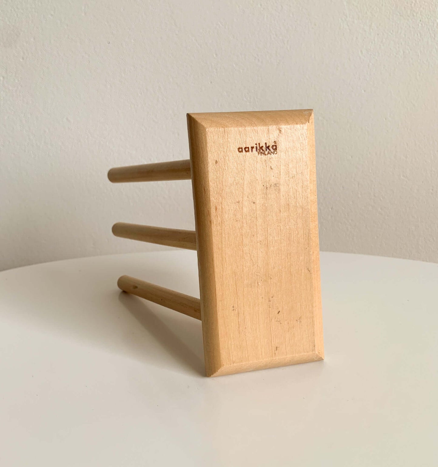Aarikka Finland | Wooden Bird sculpture and napkin holder