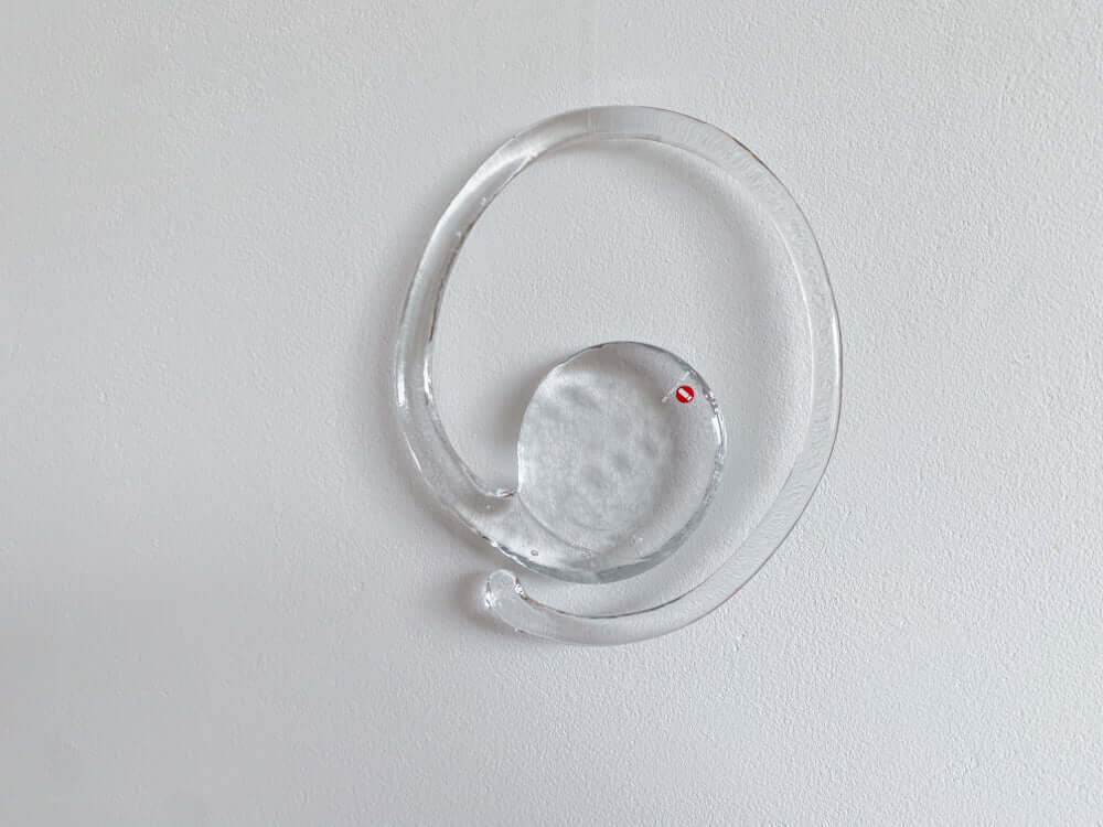 Iittala Valto Kokko glass artwork sculpture figurine hanging
