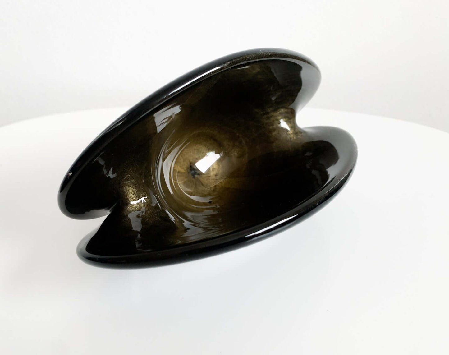 Luxury Decor Murano Crystal Black Glass