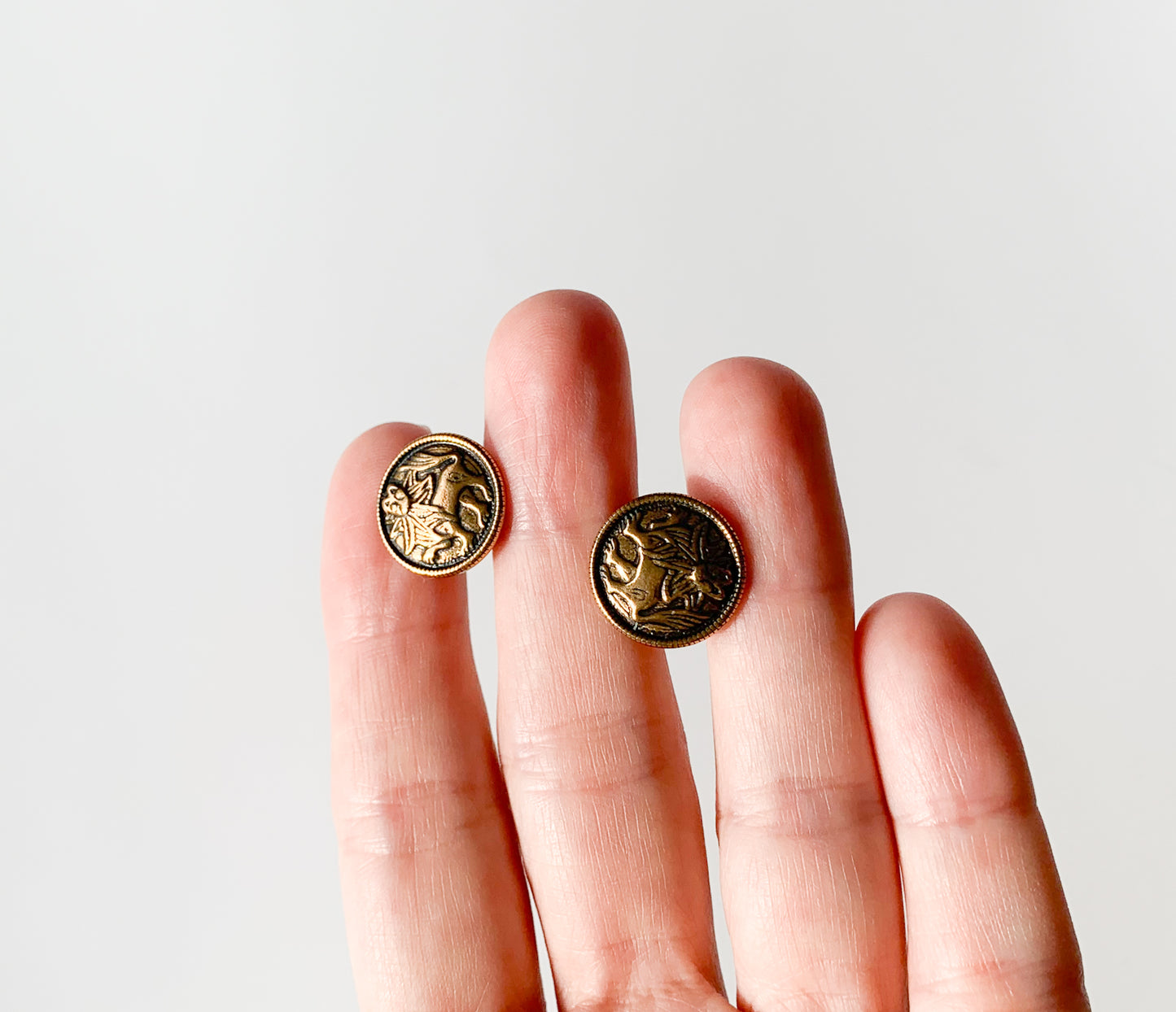 Kalevala Koru Aurinkoleijona Earrings, Bronze, Silver