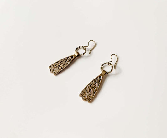 Kalevala Koru Bronze Earrings – Kaukolan Kekomaki