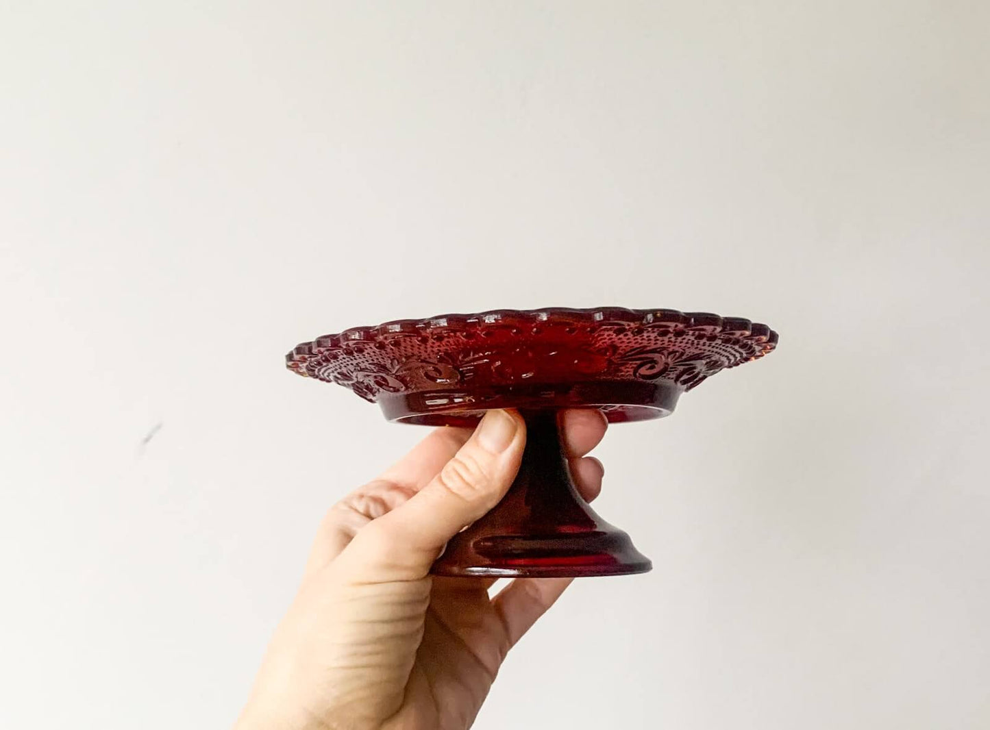Ruby Glass Tableware Art Deco Midcentury