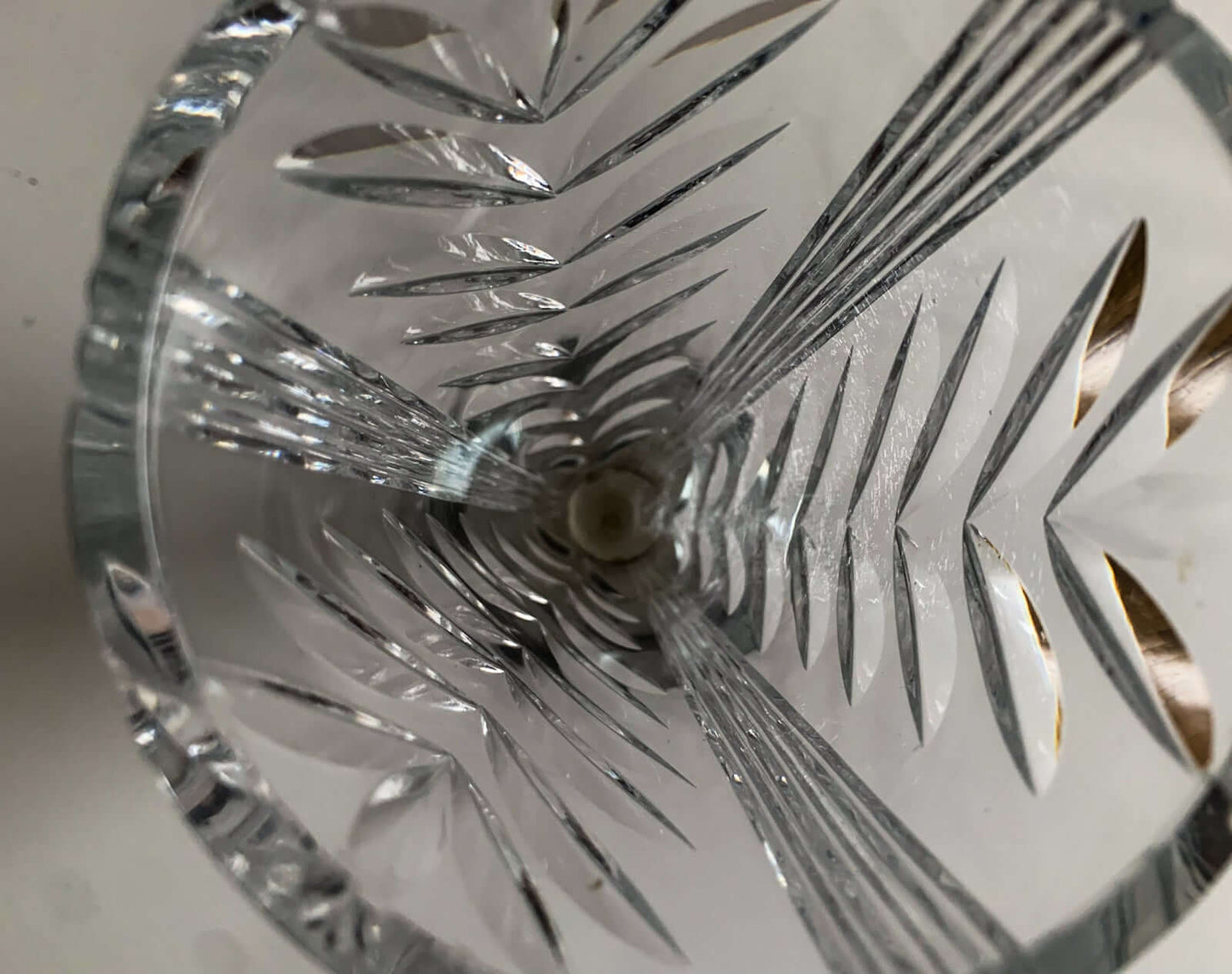 Saara Hopea Nuutajarvi Vase, Cut Crystal, Silver