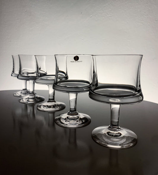 Tapio Wirkkala Iittala | Set of 5 Iittala Romantica cordial glasses