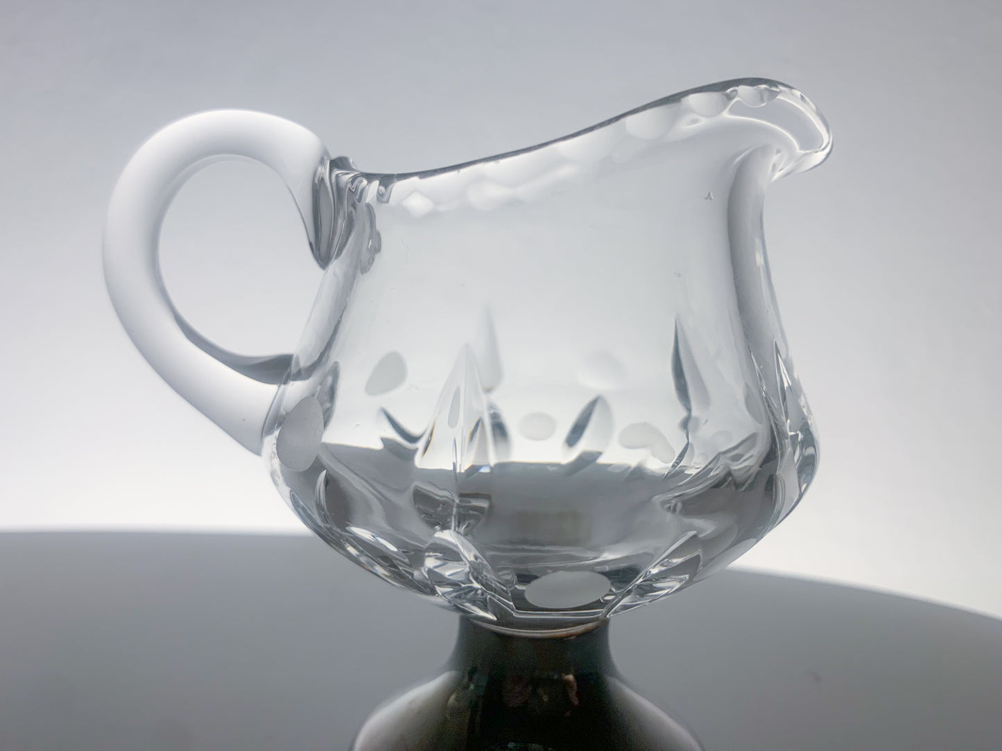 Aimo Okkolin Riihimaen Lasi – Pirkko series Bowl & Creamer, Silver