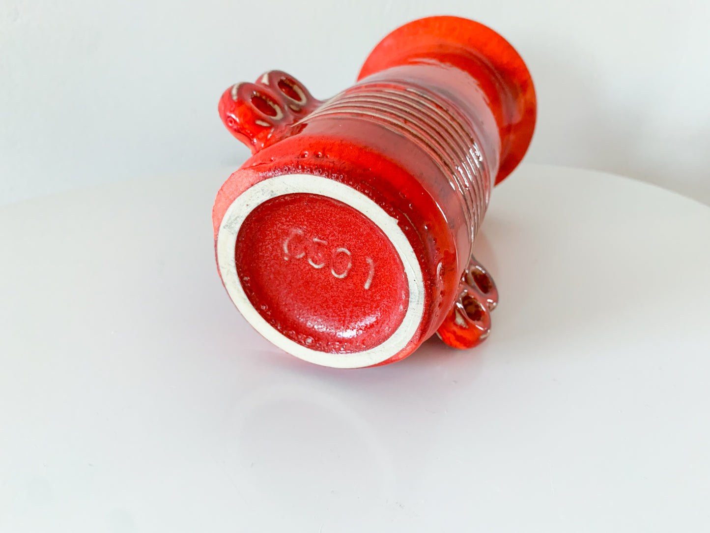 Ruscha ceramic mark | WGP ceramics vase Korfu, Ruscha Keramik, West Germany 1970s | Molna Vintage collection