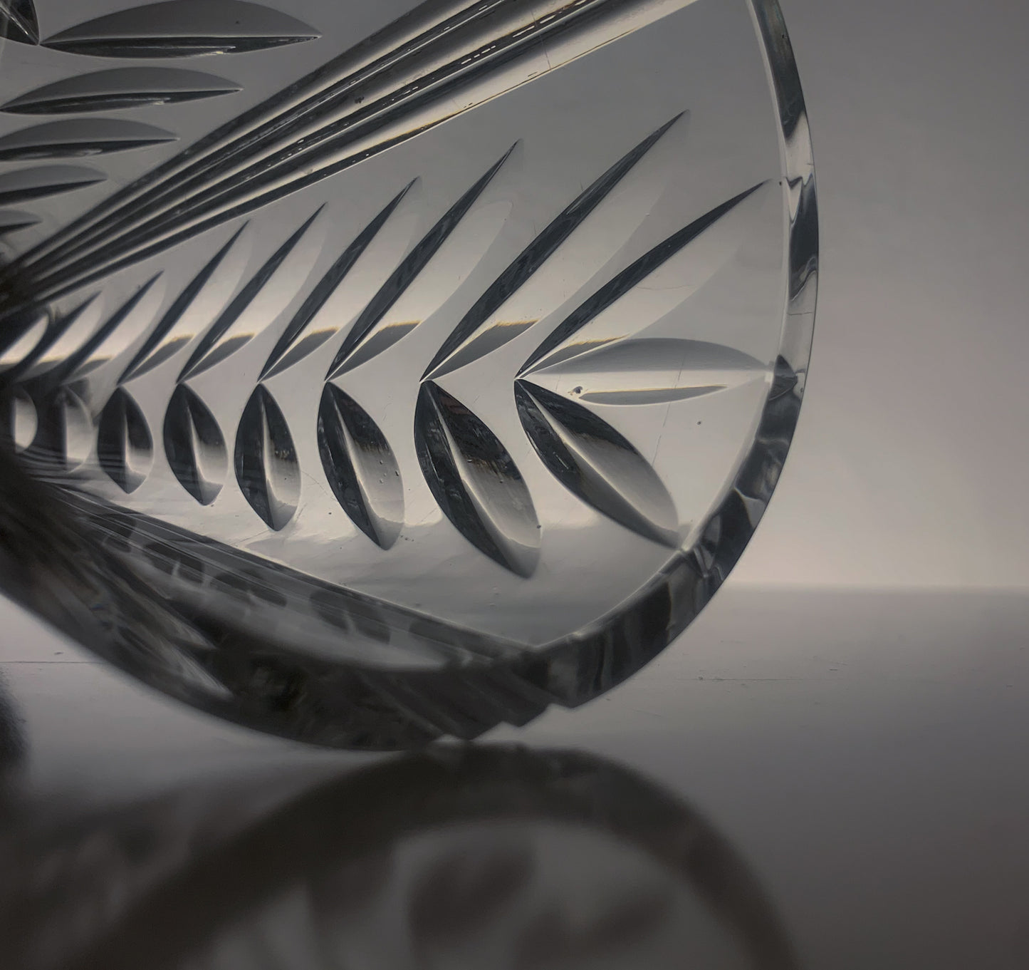 Saara Hopea Nuutajarvi Vase, Cut Crystal, Silver